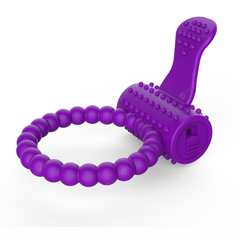 Silicone Tongue Cockring, Purple