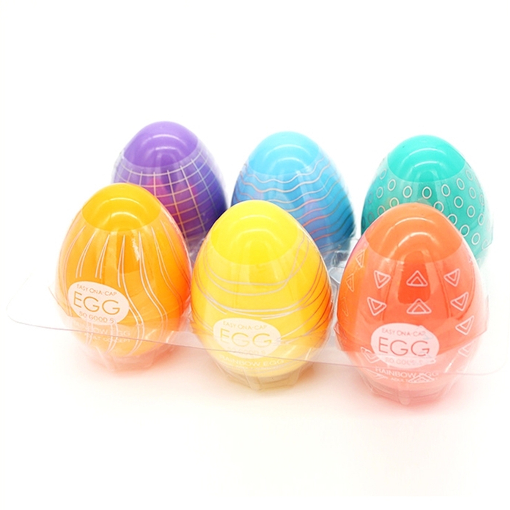 Rainbow Egg Strokers 6 Pack