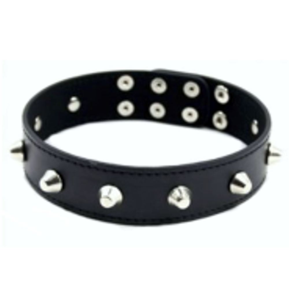 Round Spike Fetish Bondage Collar