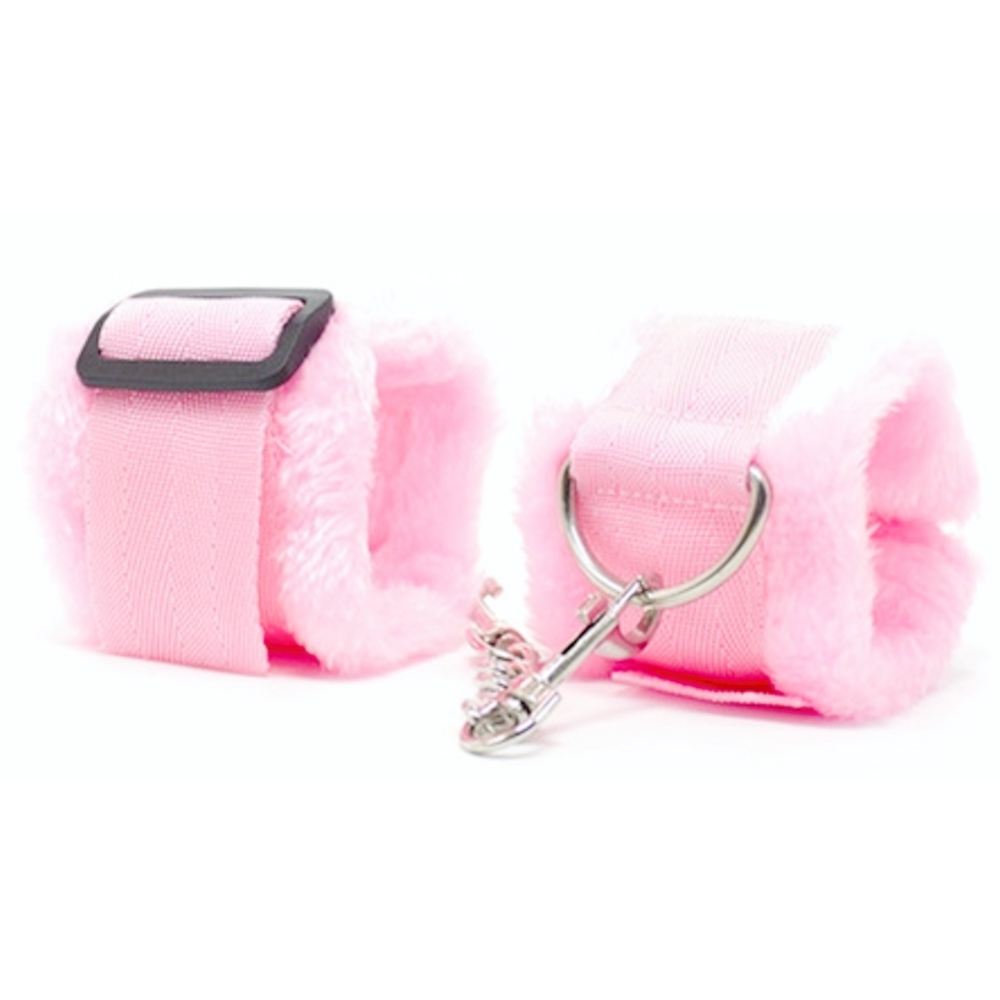 Fur Lined Wrist Cuffs Pink