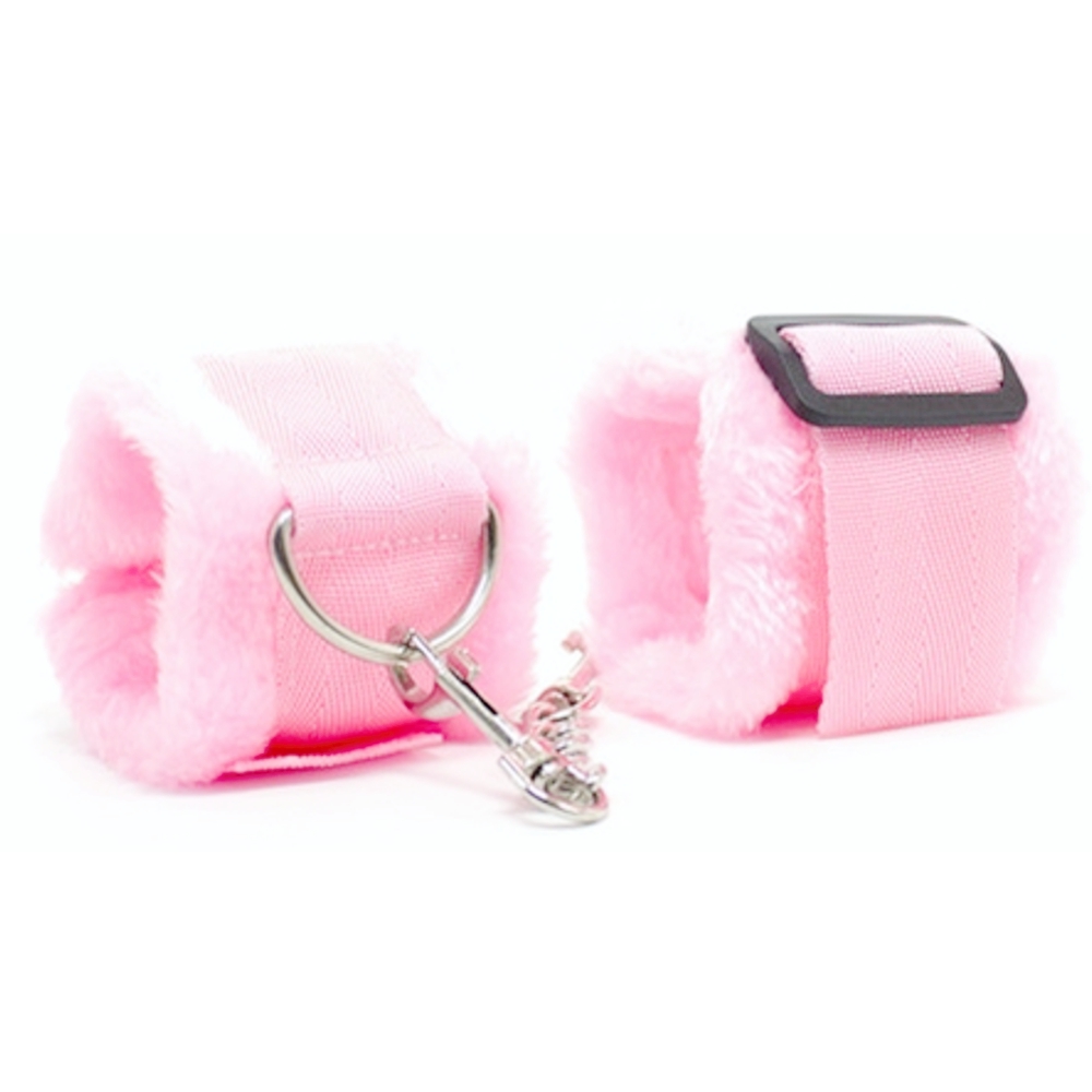 Fur Lined Ankle Cuffs Pink