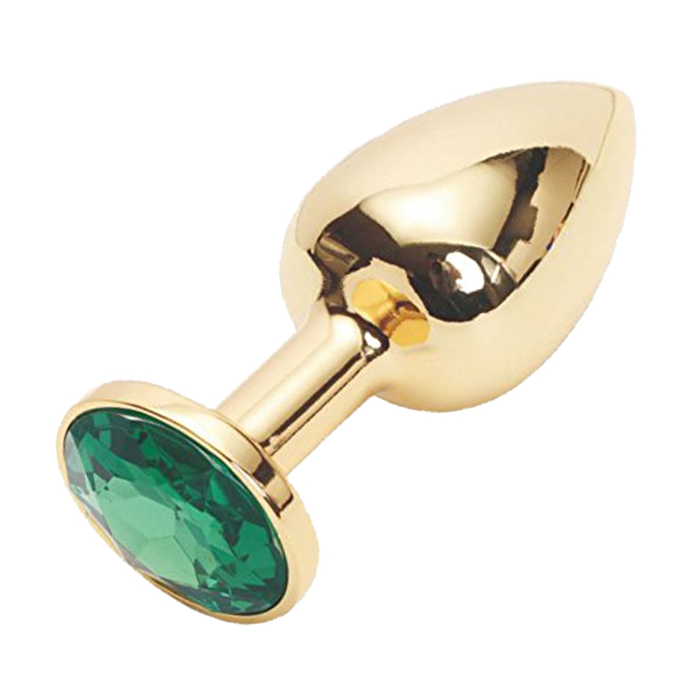 Gold Anal Plug w/Rhinestone
