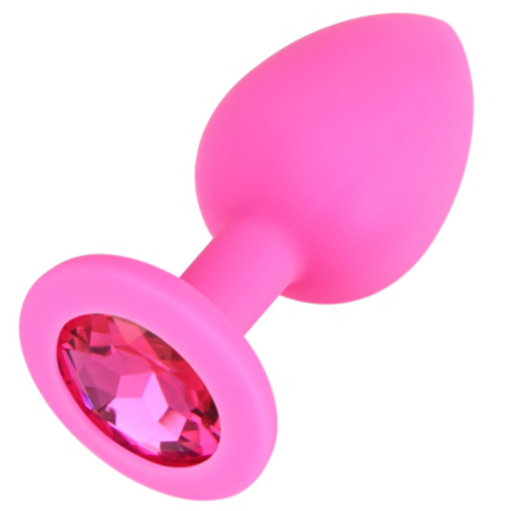 Silicone Anal Toy w/Rhinestone