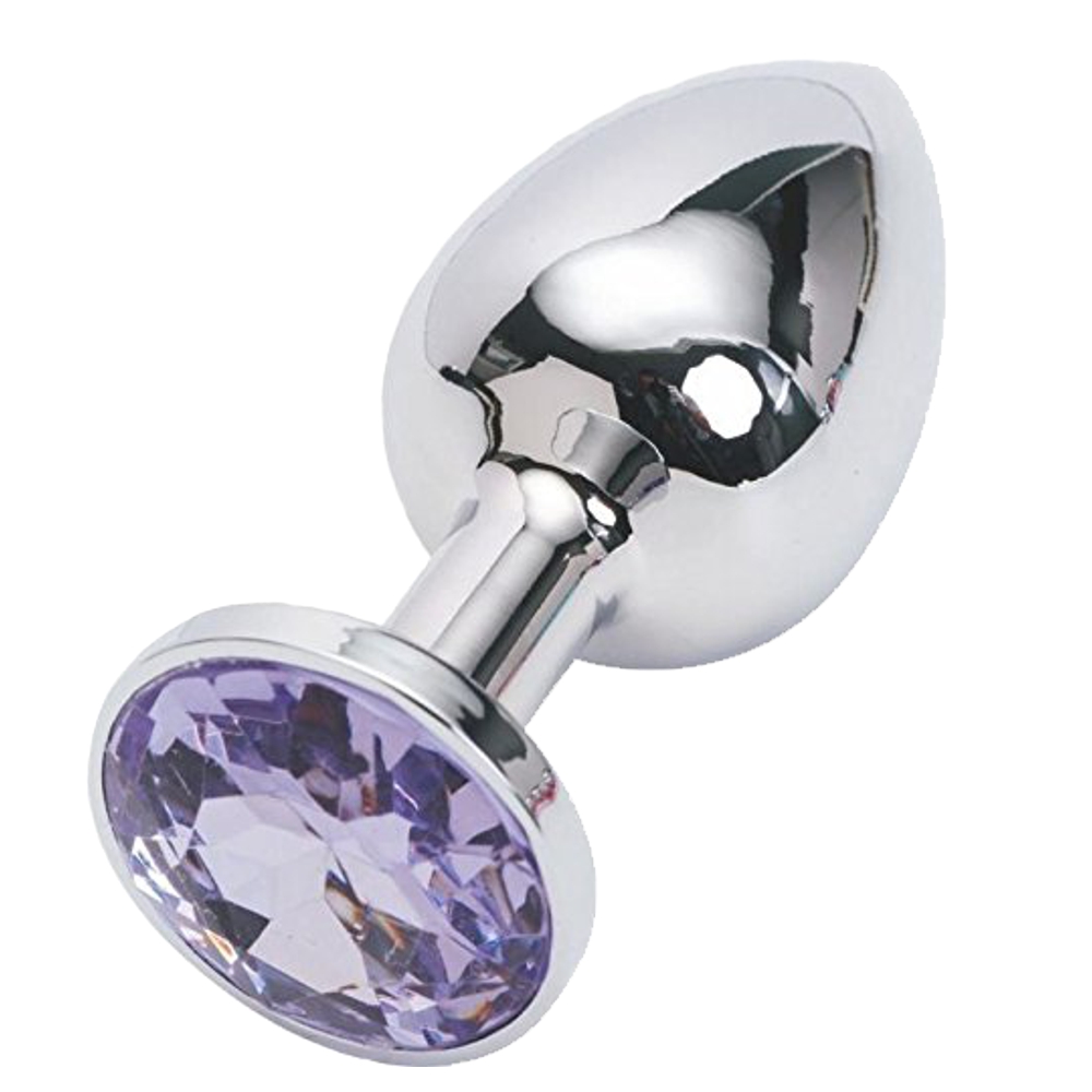 Steel Anal Plug w/Rhinestone